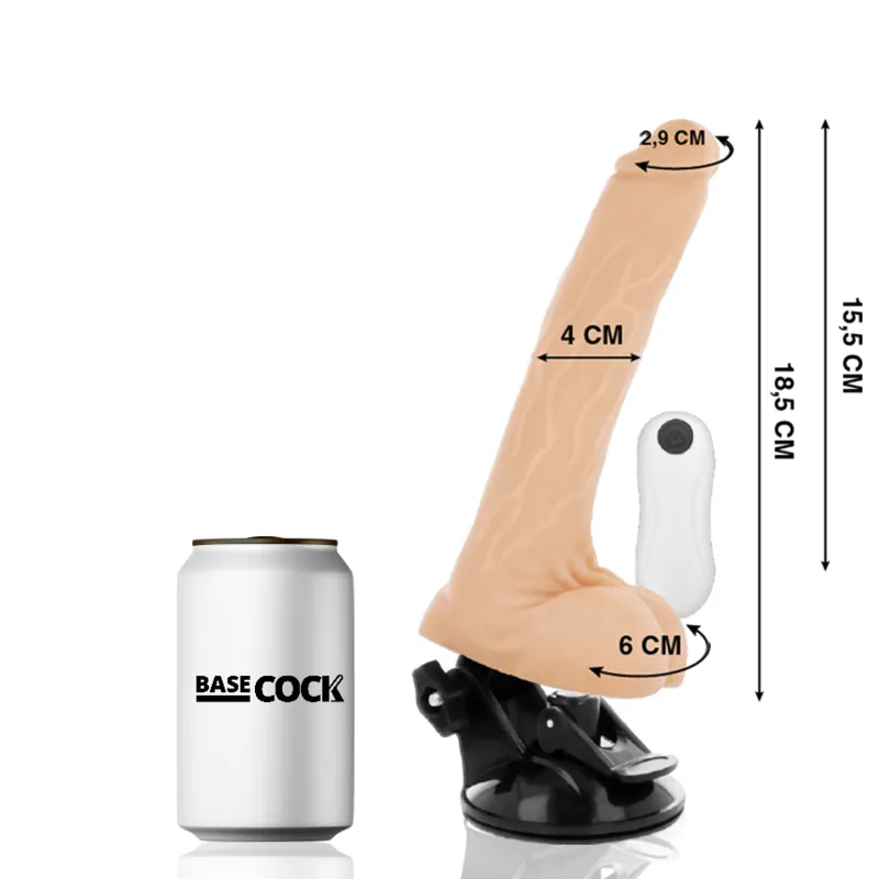 Vibromasseur Télécommande Naturel 18,5 x 4 cm Basecock