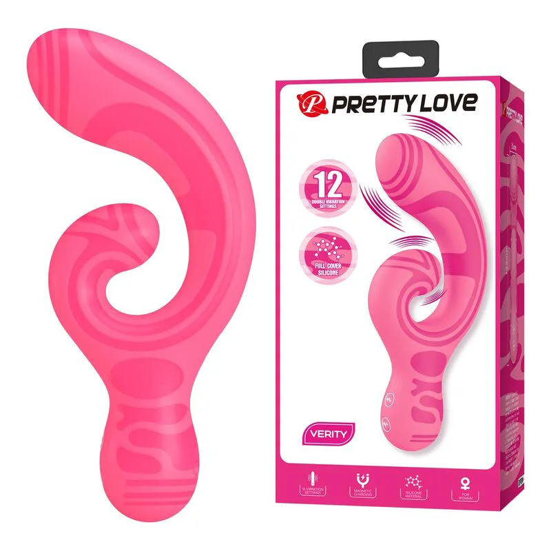 Stimulateur clitoridien Verity Masseur à Double Extrémité Rechargeable par USB Pretty Love
