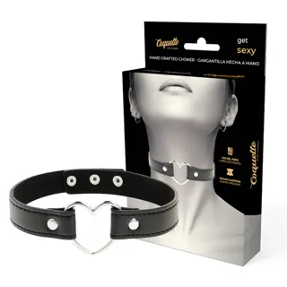 Collier Cuir Vegan Femme Accessoire Coeur Coquette Chic Desire