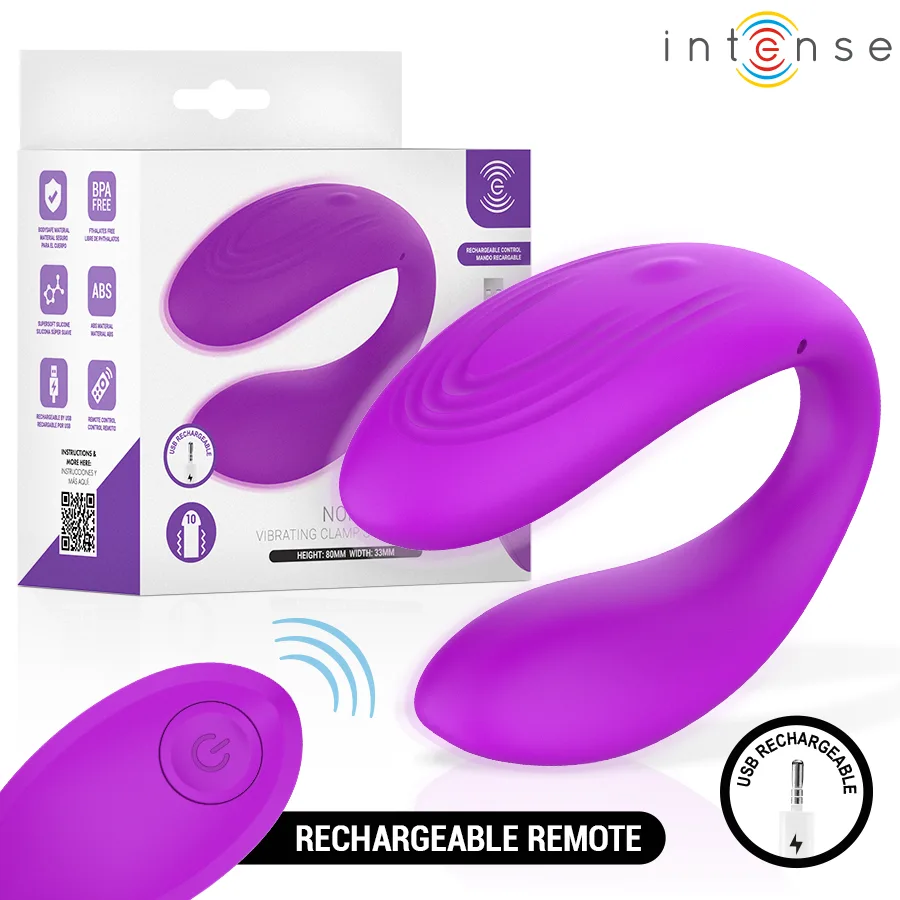 Nora Stimulateur à Pince Vibrante Violet Intense