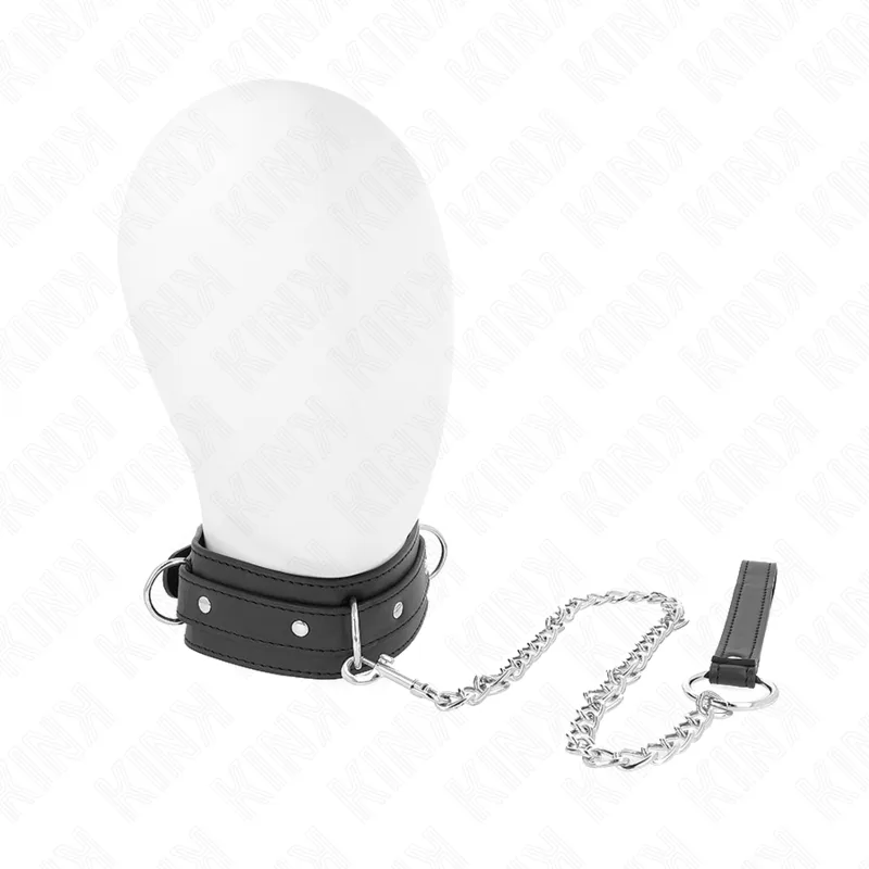 Collier avec Laisse 65 cm 3 Anneaux Modèle 1 Réglable Kink