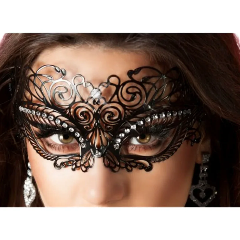 Masque Noir Cr 3706 Chilirose noir bâillon