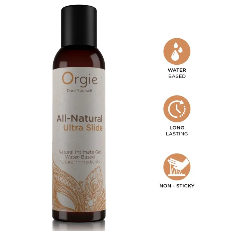 Gel Intime à Base de Eau Ultra Slide 100% Naturel 150 ML Orgie lubrifiant base eau