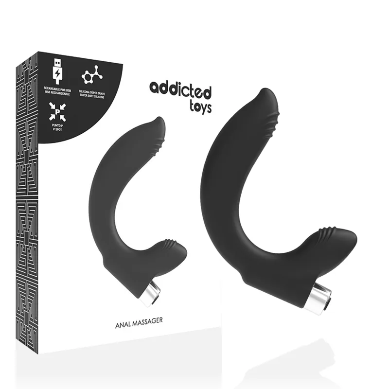 Vibromasseur Prostatique Rechargeable Modèle 7 - Noir Addicted