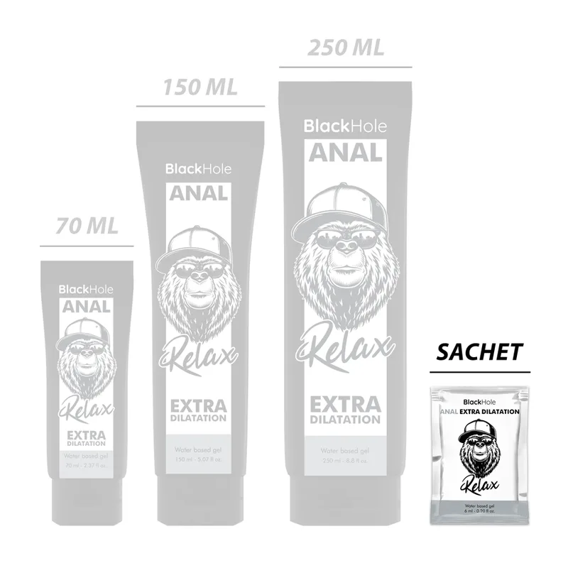 Gel à Base d'Eau Extra Dilatation 6 ml Dose Unique Black Hole
