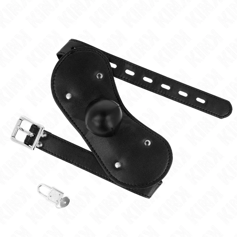 Masque Boucles Ball Bâillon avec Serrure Réglable 42-60 CM Kink bâillon