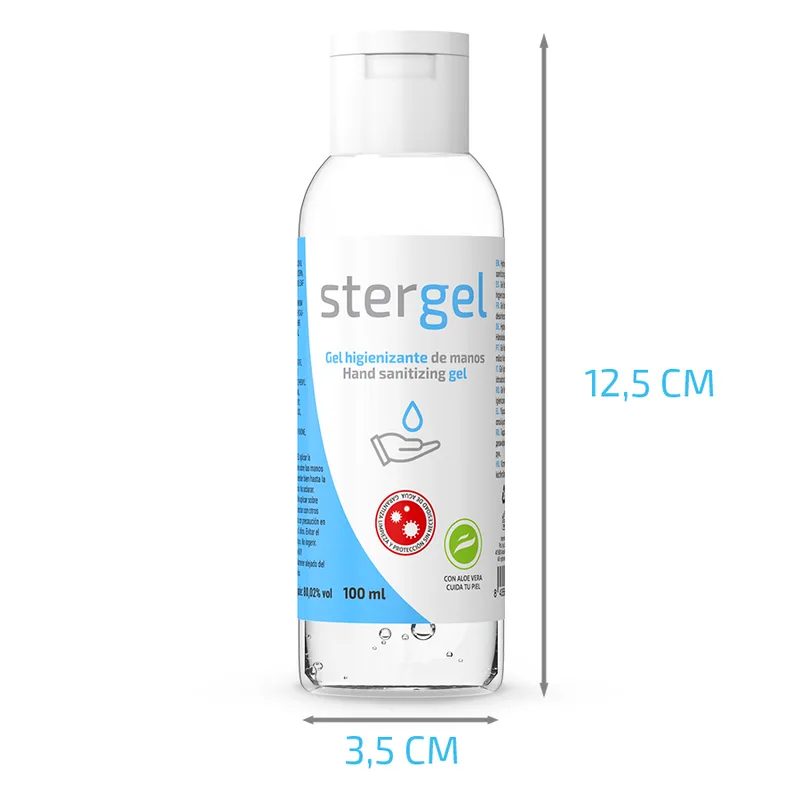 Hydroalcoholic Hand Sanitizing Gel Aloe Vera 100ML Stergel hygiene entretien