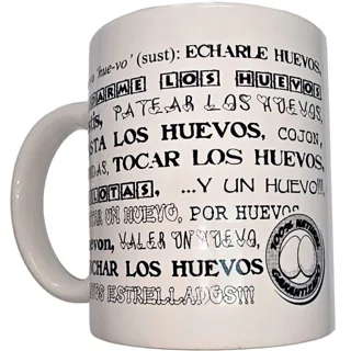 Mug Blanc avec Boules Synonymes 370 ML Diablo Picante blanc jeu coquin