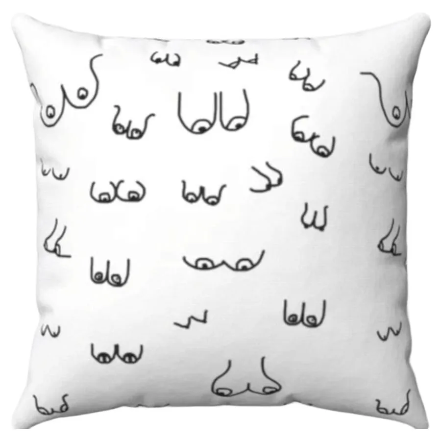 Coussin de Seins 30 X 30 Blanc Diablo Picante blanc jeu coquin