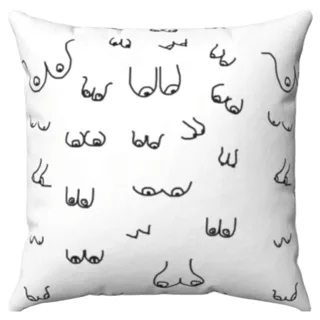 Coussin de Seins 30 X 30 Blanc Diablo Picante blanc jeu coquin