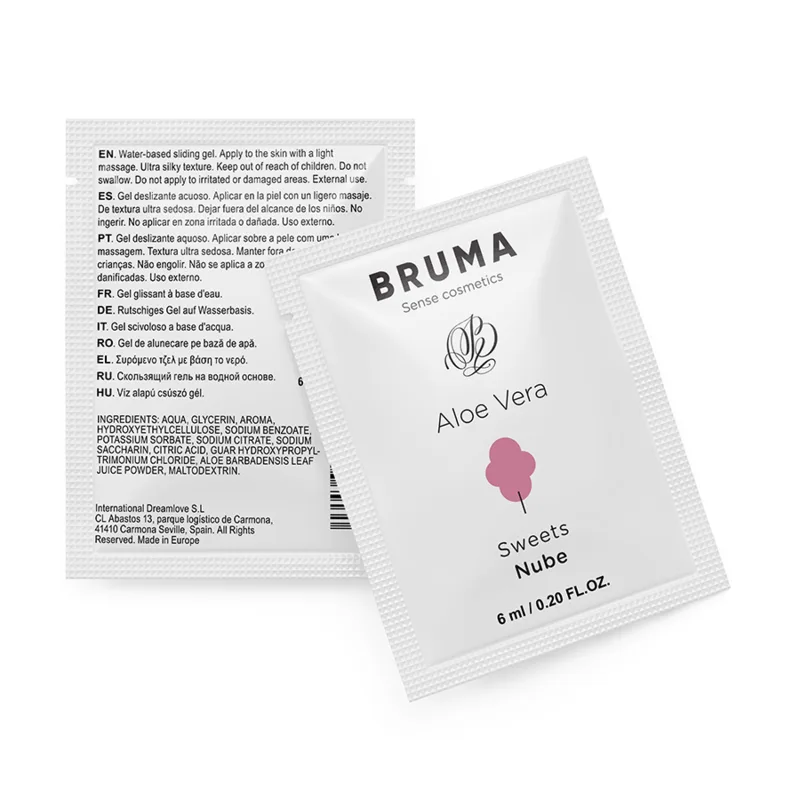 Gel Glissant à L''aloe Vera Saveur Bonbons 6 ML Bruma lubrifiant