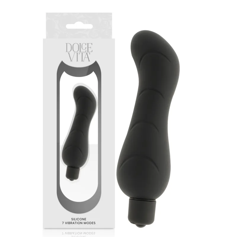Vibromasseur G-spot Noir Silicone Dolce Vita
