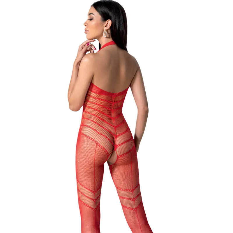 BS100 Bodystocking Rouge Taille Unique Passion rouge body résille