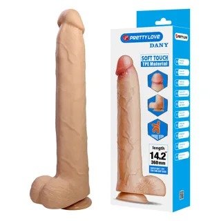 Dany Gode Réaliste Flexible avec Ventouse 36 x 5,6 cm