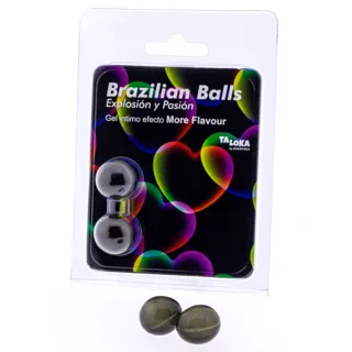 2 Boules Brésiliennes Plus Deffet de Saveur Gel Excitant Taloka lubrifiant base eau