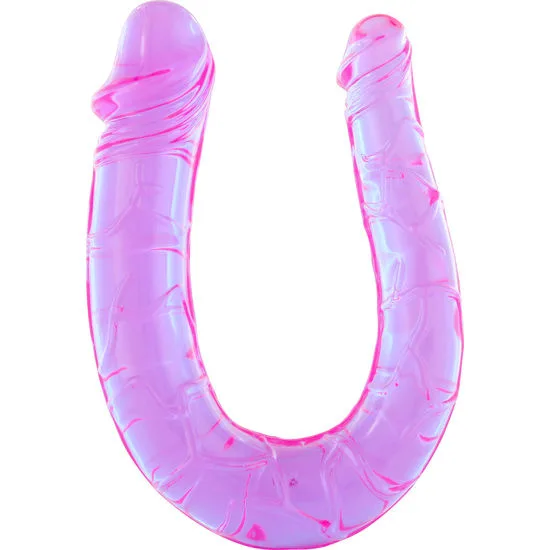 Gode Pénis avec Deux Têtes de Gelée Flexibles Seven Creations