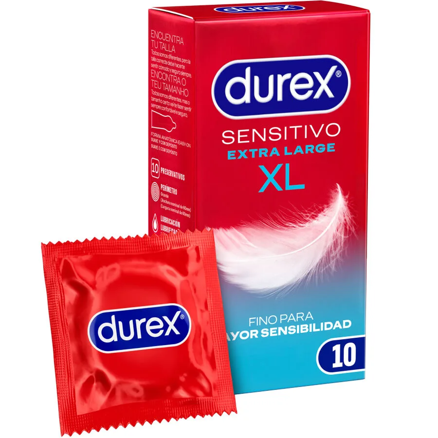 Préservatifs Sensibles XL Extra-long 10 Unités Durex
