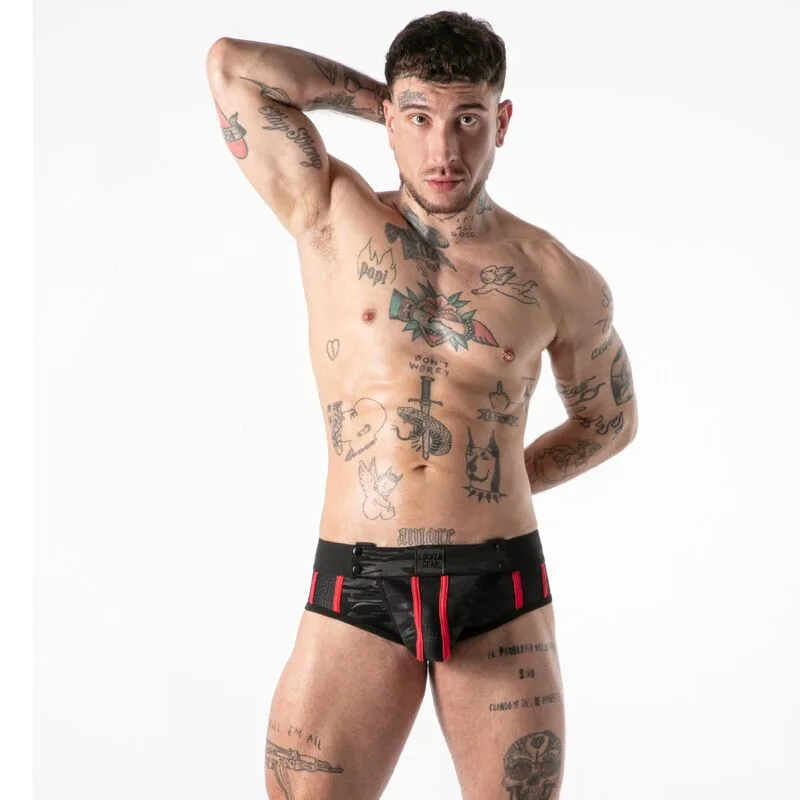 Slip Militaire Complet Rouge L Locker Gear rouge lingerie homme