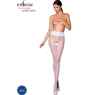 Tiopen 008 Collant Blanc 3/4 30 Den Passion blanc porte-jarretelles