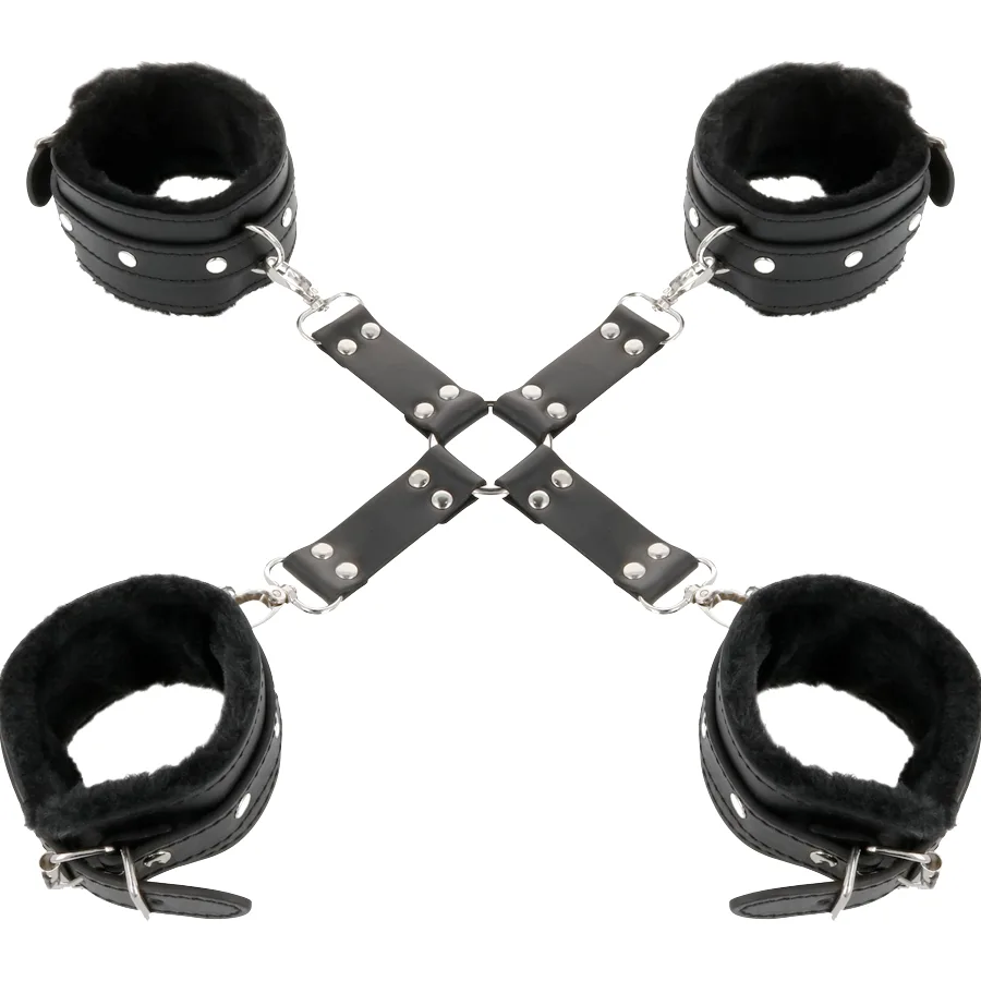 Menottes en Cuir pour Pieds et Mains Noir Darkness noir menottes