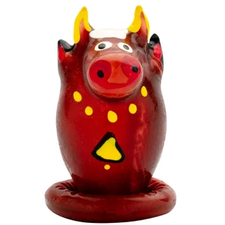 Modèle Taureau 1 : préservatif fantaisie peint à la main Condomerie, objet décoratif