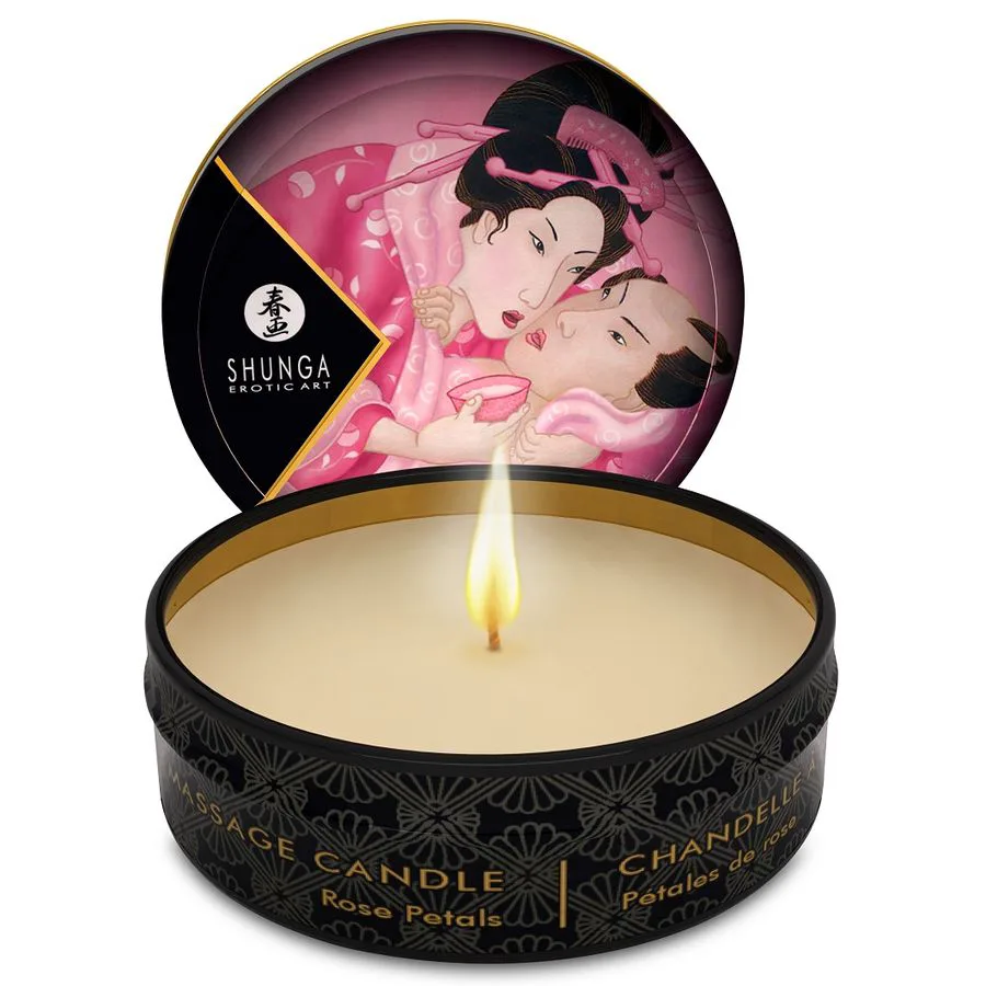 Bougie de Massage Mini Caress By Candelight Roses 30 ml Shunga