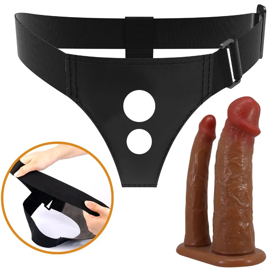 Keaven Harnais Briefs Double Gode Universel et Confortable
