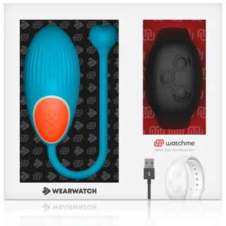 Œuf Vibrant Watchme Wearwatch - détail de la texture - Bleu / Jais