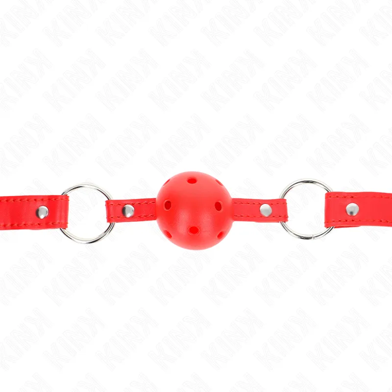 Bâton Respirant 4 CM avec Double Rivet Modèle 1 Rouge Kink rouge bâillon