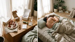 Avis Lelo : objets de plaisir au design épuré présentés dans leurs coffrets sur une table de chevet