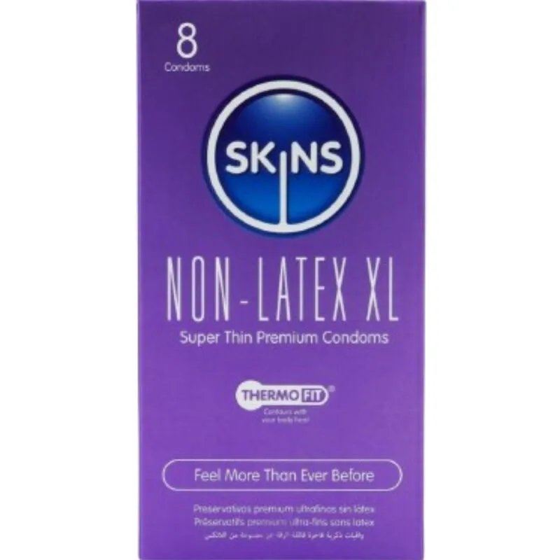 Préservatifs sans Latex Paquet de 4, Format XL Skins préservatif