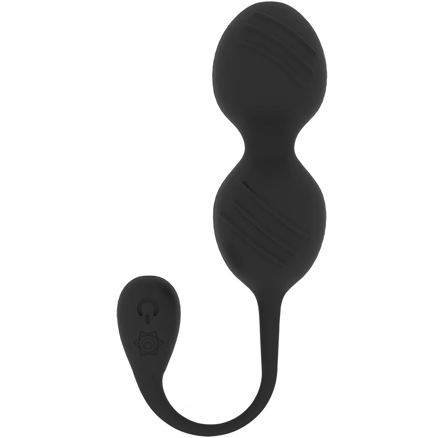 Boules de geisha de Kegel Vibrantes Rechargeables Nisha Noires Rithual