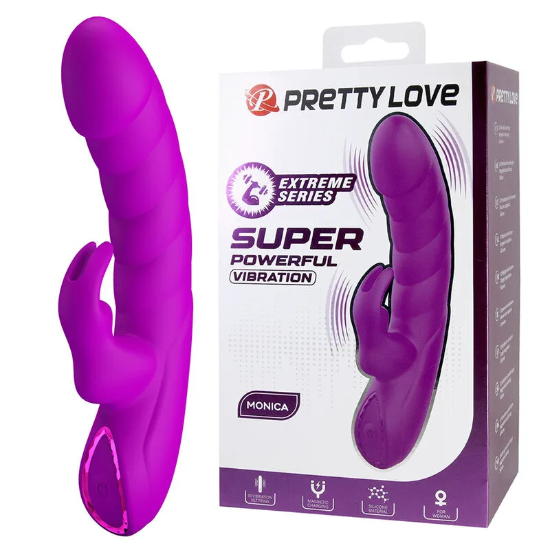 Monica Vibromasseur Rechargeable à Double Stimulation Pretty Love