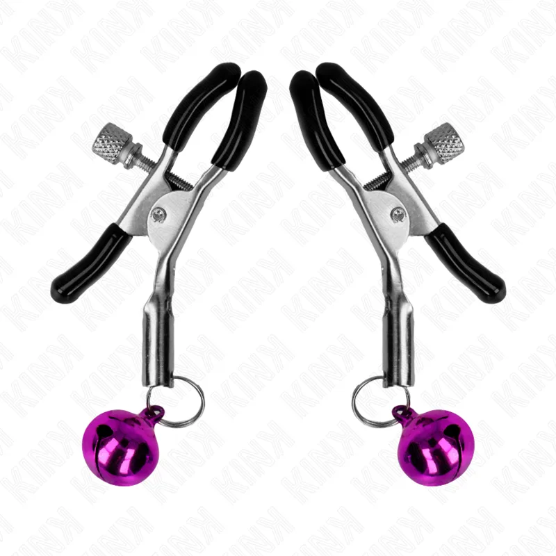 Pince à Tétons Simple Cloche Violet 6 cm Kink