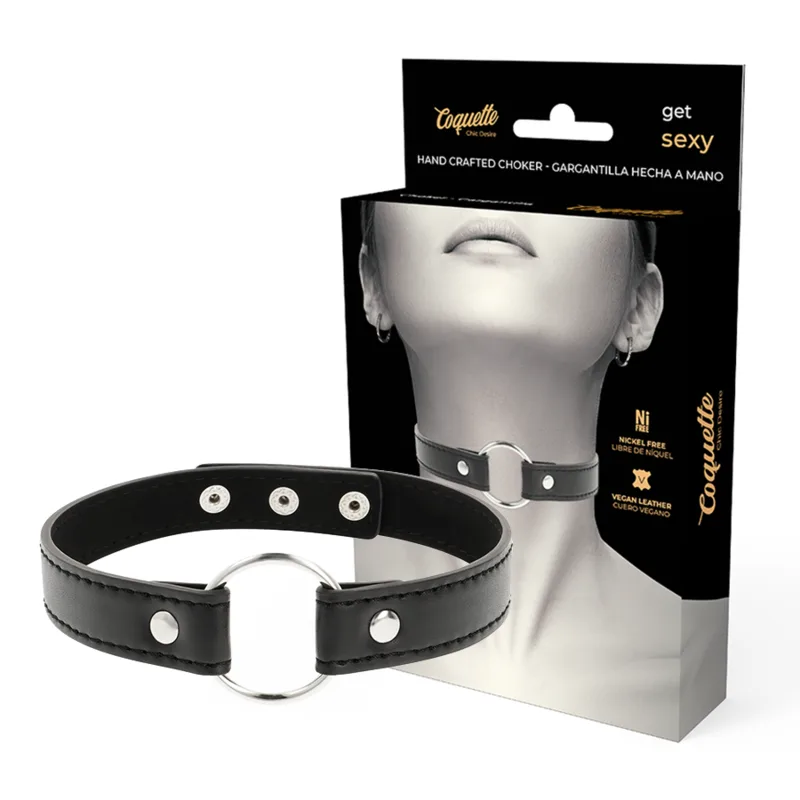 Collier en Cuir Vegan Accessoire Femme Coquette Chic Desire