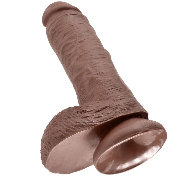 Gode 8" Pene Realístico Marrón 20,3 cm King Cock