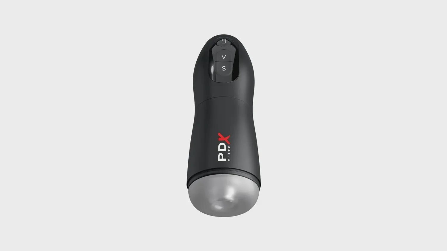 Masturbateur automatique à aspiration Suck-O-Matic de PDX Elite, coque noire et entrée grise