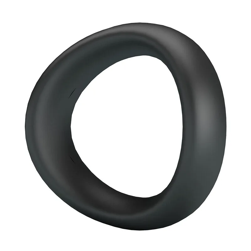 Valen Anneau Pénal Ergonomique en Silicone Noir Crazy Bull