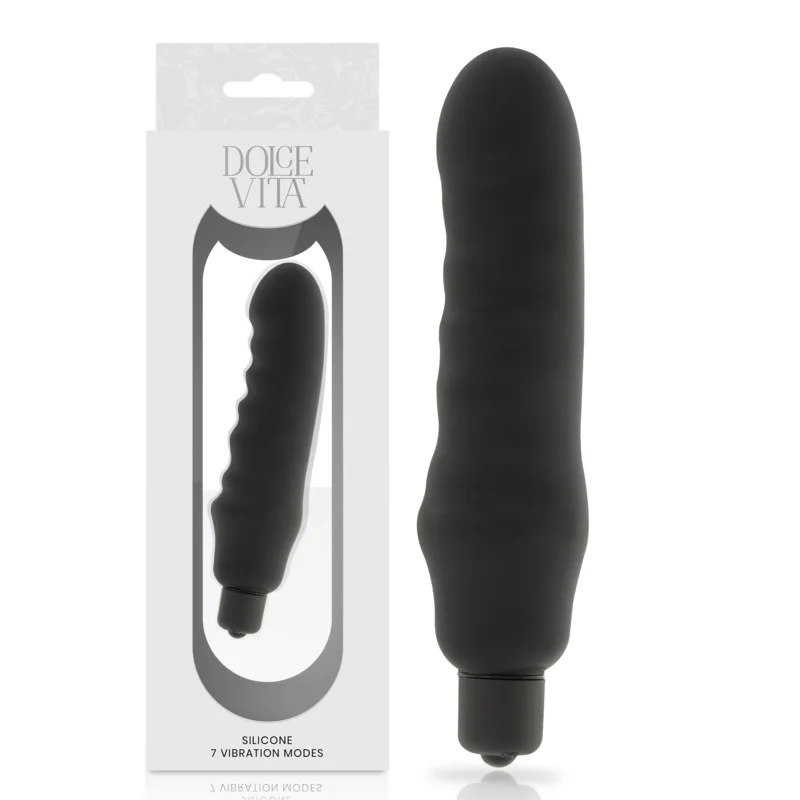 Stimulateur clitoridien Genius Noir Silicone Dolce Vita