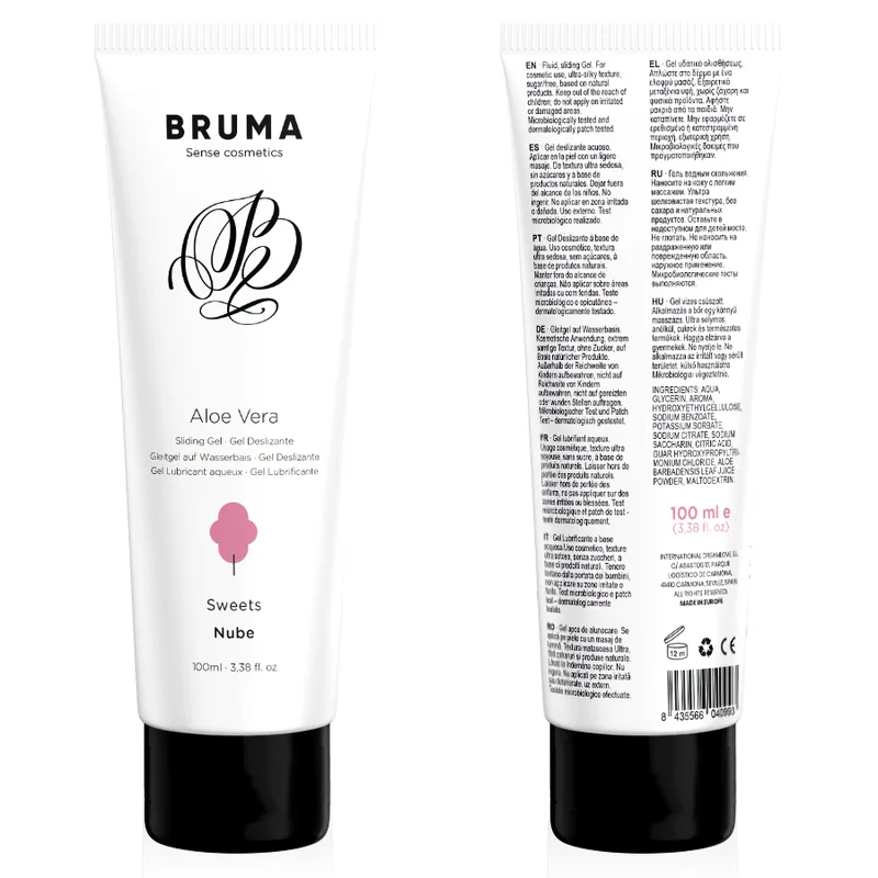 Gel Glissant à L'aloe Vera Saveur Bonbons 100 ML Bruma lubrifiant comestible