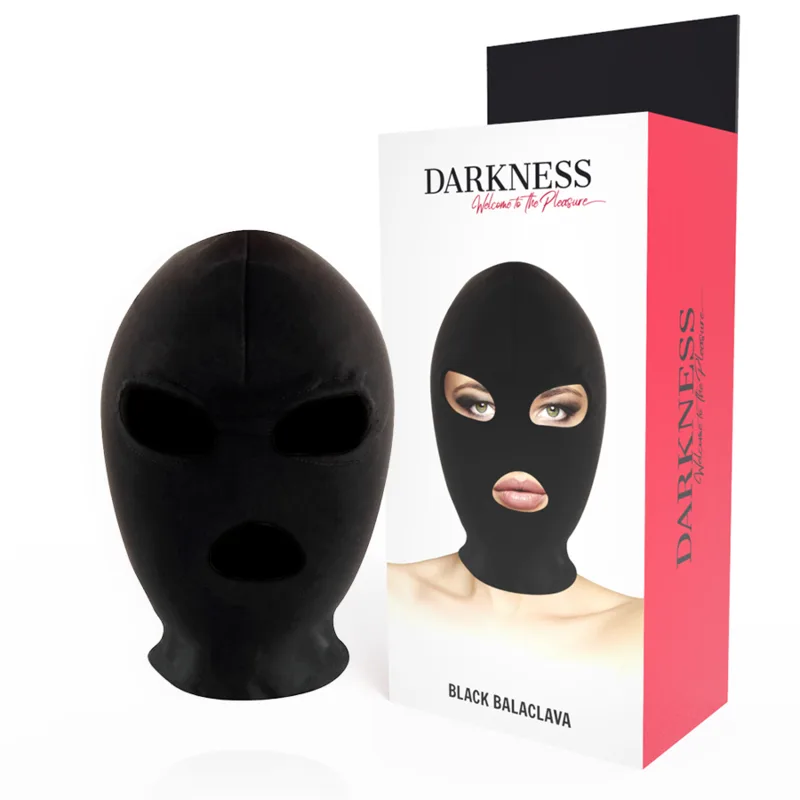 Masque de Soumission BDSM Bouche et Yeux Noir Darkness noir bdsm