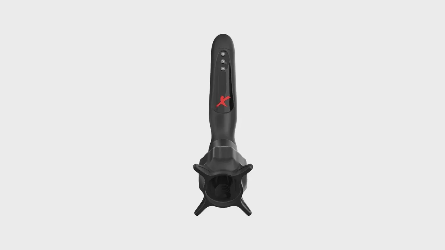 Stimulateur PDX Elite Roto-Sucker vu de face, tête souple en silicone