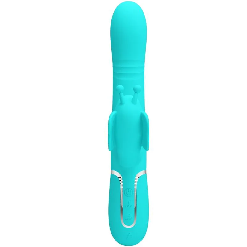 Vibromasseur Multifonction Lapin 4 en 1 Papillon Aqua