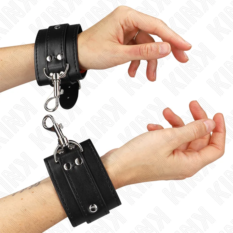 Menottes Verrouillables Dungeon Noir Ajustables Kink