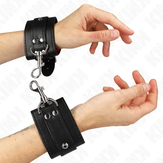 Menottes Verrouillables Dungeon Noir Ajustables Kink