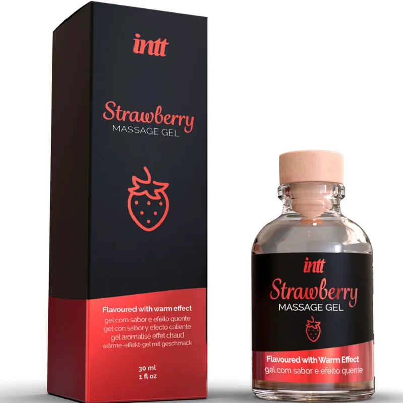 Gel de Massage Effet Chaud Saveur Fraise Intt Massage & Oral Sex