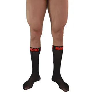 Chaussettes Fines Taille Unique Noir/rouge Macho