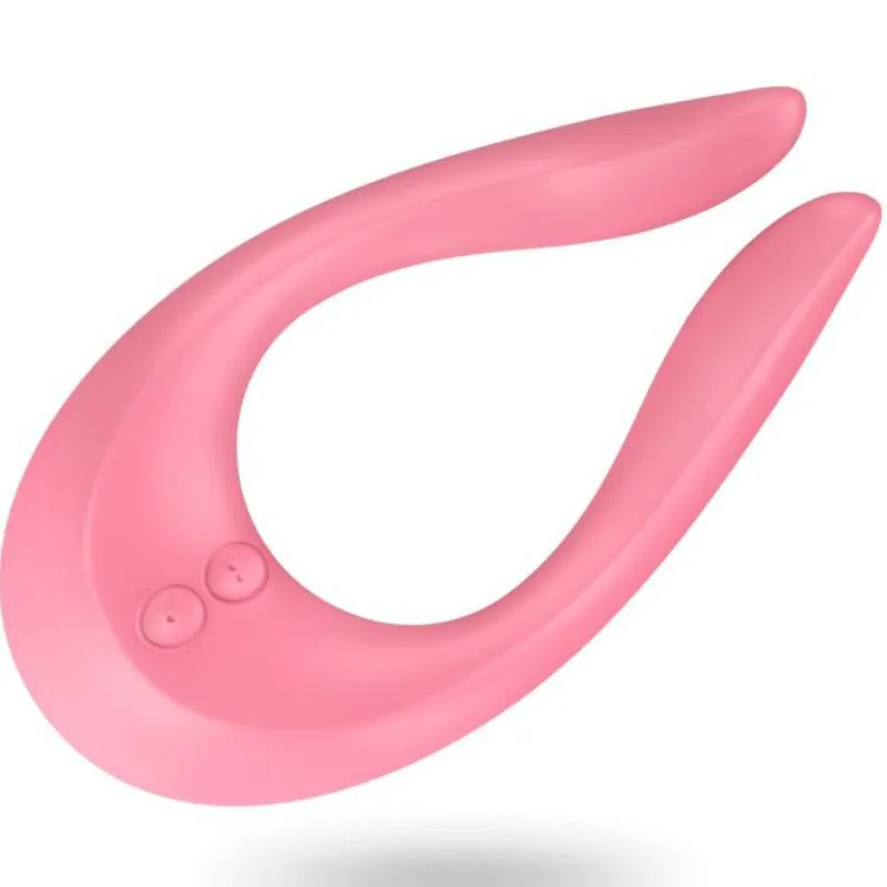 Satisfyer Partner Multifun 2 rose, vibromasseur pour couple en U flexible à 3 moteurs
