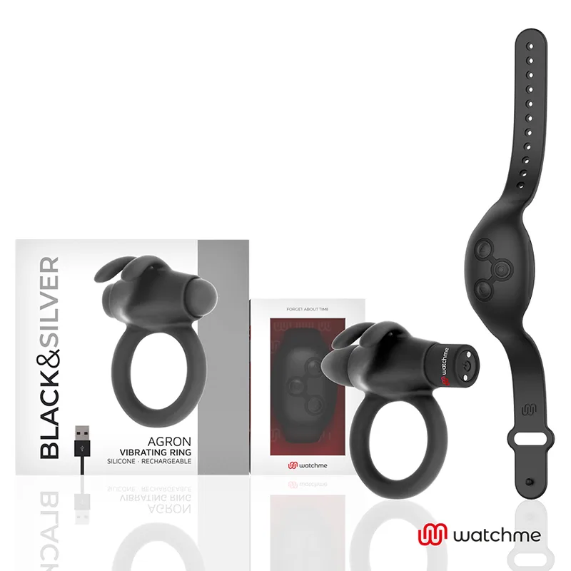 Agron Télécommande Cockring Watchme Black&Silver