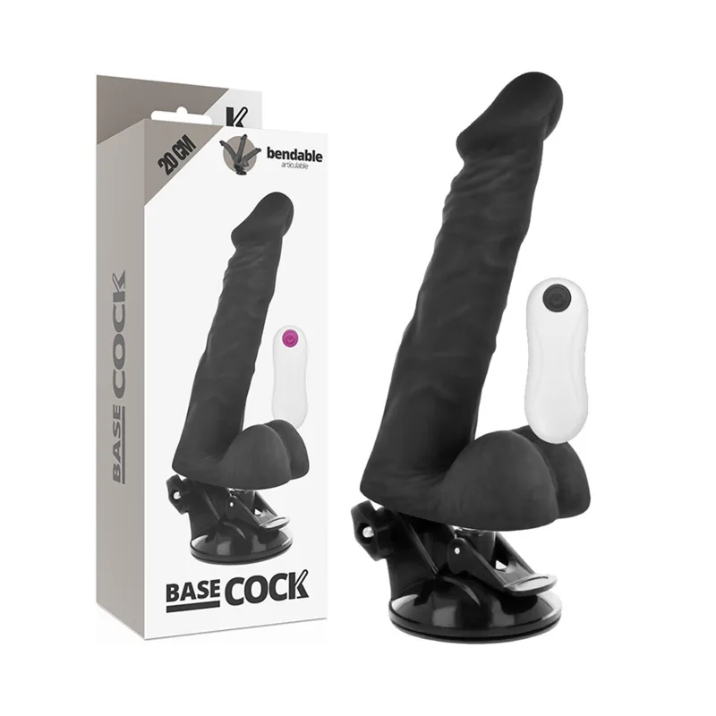 Vibromasseur Télécommande Noir 20 x 4,5 cm Basecock